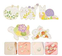 CLISPEED Broches En Alliage Animalier Décoratives - Lot De 5 Pièces - Métal Solide - Accessoires Mode Pour Femmes - Épingles Pour Vêtements, Paquet Et Vestes - Design Cartoon Mignon