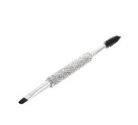 CLISPEED Brosse à Sourcils Et Peigne à Cils Double Embout Avec Manche Orné De Strass Tête Plate Et Biseautée Pour Mise Forme Précise Des Sourcils Portable Et Facile à Nettoyer