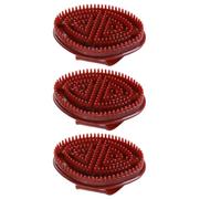 CLISPEED Brosse de Bain Stimule la Circulation Sanguine 3pcs Moufles en Plastique Design Unique sans Abîmer la Peau Cuir Chevelu pour Nettoyage et Massage