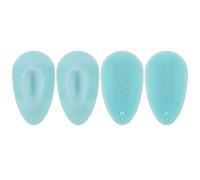 CLISPEED Brosse pour le visage en silicone 4 pièces, gommage manuel et démaquillage, accessoire exfoliant pour peaux mixtes et sensibles