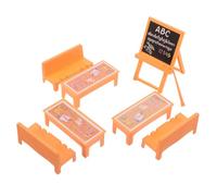 CLISPEED Bureau Miniature pour Garçon Fille avec Tableau Mobilier de Maison de Poupée pour Jeu Éducatif et Social Maison ou Crèche Plastique Sûr et Facile à Monter