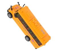 CLISPEED Bus Scolaire Modèle avec Porte Ouverte et Educatif Musical pour Garçon Fille Garçons et Filles Cadeau Ludique et Interactif