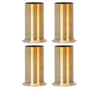 CLISPEED Cache Douille Lustre en Fer Or Rétro Simple, Accessoires de Rechange Polyvalents pour Lampes de Table et Luminaires, Lot de 4 Pièces pour Éclairage Décoratif
