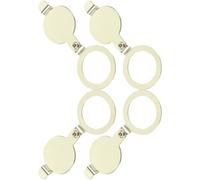 CLISPEED Cache-Jonction en Cuivre Doré 16Mm Lot de 4 Dispositifs de Sécurité pour Porte d'Entrée, Couvre-Trou Isolant pour Appartement