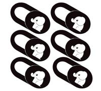 CLISPEED Cache Webcam Coulissant Motif Éléphant Blanc Plastique ABS 6 Unités pour Ordinateur Portable et Tablette, Protection Vie Privée Flexible pour Usage Personnel