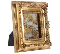 CLISPEED Cadre Photo Portrait Mural Vintage en Résine Sculptée Style Européen Rétro, Cadre Photo Décoratif Doré Antique pour Chambre, Porte-photo Créatif pour Mariage et Décoration