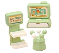 CLISPEED Caisse Enregistreuse Plastique Miniature pour Maison de Poupée Modèle Caisse Électronique Réaliste Jeu Supermarché Éducatif pour Apprentissage des Mathématiques et Rôle de