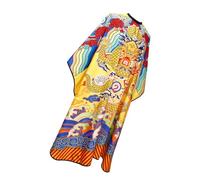 CLISPEED Cape de Coiffure Chinoise Style Dragon Jaune pour Salon de Coiffure Professionnel Cape de Barbier Légère et Pratique pour Adultes