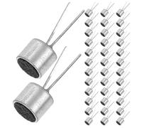 CLISPEED Capsules de Microphone Électret Omnidirectionnelles 6 X 5 Mm, Mini Microphone à Condensateur à 2 Broches, Lot de 100 Pièces pour Enregistrement Audio Professionnel et Captation
