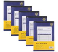 CLISPEED Carnet de Commandes Commerciales 2 Volets Bloc de Factures 5 Exemplaires par Pack Papier Robuste pour Petites Entreprises Gestion des Reçus et Suivi des Commandes Format