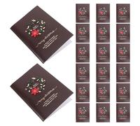 CLISPEED Cartes de Vœux de Noël Vintage 20 Pièces avec Enveloppes Motifs Couronne et Moufles Papier Imprimé Cartes Vierges pour Messages Personnalisés pour Fêtes et Vœux de Fin D’Année