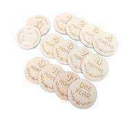 CLISPEED Cartes D'étapes Pour Bébé En Bois Naturel Unisexes 12 Pièces Accessoires Photo Grossesse Souvenir Naissance Baby Shower