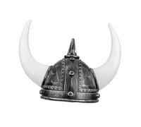 CLISPEED Casque Viking Adulte avec Argenté Accessoire Costume Médiéval pour Cosplay Halloween Carnaval et Fête
