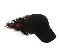 CLISPEED Casquette Baseball Perruque Femme à Cheveux Courts Bouclés Bob Synthétique Chapeau Sportif avec Extensions Intégrées pour Style Rapide et Protection Solaire