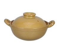 CLISPEED Casserole en Terre Cuite Petit Modèle 500 Ml Poignée Simple, Marmite de Cuisinière Antiadhésive pour Cuisson Riz, Ragoût Maison et Repas Traditionnels