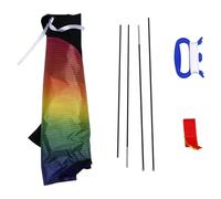 CLISPEED Cerf-Volant de Triangle Coloré pour Garçon et Filles Facile à Piloter Longue Queue Léger et Résistant Cerf-Volant D’Extérieur pour Parc et Plage Activité de Plein Air