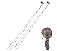 CLISPEED Chaîne De Cheveux Étoile Pour Femmes Lot De 2 Décoratif Confortable Accessoires De Coiffure à La Mode Bijoux De Tresses Pour Fêtes Et Occasions Spéciales