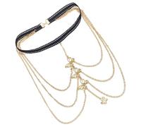 CLISPEED Chaîne de Cuisse en Alliage Motifs, Bijoux de Cuisse Féminins Multicouches, Confortables Soirées Romantiques