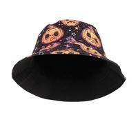 CLISPEED Chapeau Bob Femme Halloween Motif Citrouille Chapeau Soleil UV et Plein Air Style Décontracté