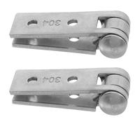 CLISPEED Charnières Pliantes de Fenêtre sans Cadre 2 Pièces en Acier Inoxydable 304 à Quatre Trous avec Vis, Ferrures pour Fenêtres Pliantes, Adaptées aux Petites Portes et Meubles