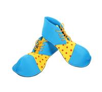 CLISPEED Chaussures Clown Grandes Halloween Bleu Souples Confortables pour Cosplay Performance Adulte Accessoires Fête