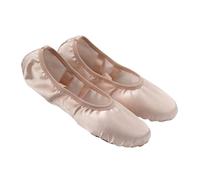 CLISPEED Chaussures de Ballet Satinées Femme Souples et Légères pour Danse Gymnastique et Yoga Chaussons de Ballet avec Semelle Fendue et Ruban Ajustable Confort pour Débutantes et