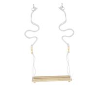 CLISPEED Chicken Swing Toy Wooden Perch Stand for Hens and Parrots Outdoor Multi Functional Rooster Training Swing with Built in Mirror Sturdy and Comfortable Bird Perch