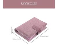 CLISPEED Classeur Budgétaire A6 Pochette Zippée Rose en Pvc Imperméable pour Espèces et Cartes D'identité, Organiseur Pratique pour Famille et Garçon et Filles