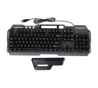 CLISPEED Clavier Filaire 104 Touches LED Rétroéclairé pour Gamers, Design Ergonomique avec Repose-Poignet Amovible, Clavier Électronique Performant, Usage Gaming Et Bureautique, Noir