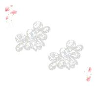 CLISPEED Clips de Chaussures en Cristaux Argentés 1 Paire de Boucles Décoratives pour Mariage DIY Fleurs de Mariée Accessoires pour Ballerines Bottes et Escarpins Décoration Élégante