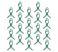 CLISPEED Clips de Support Pinces Flexibles Lot de 60 pour Plantes en Plastique Vert pour Attache Tomate et Tiges, pour Cages et Supports de Jardin