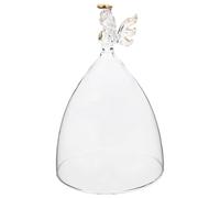 CLISPEED Cloche Décorative en Verre Transparent D’Ange Dôme de Fleurs Éternelles sans Socle Couvercle Anti-Poussière pour Décoration Intérieure et Micro-Paysages DIY