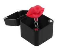CLISPEED Coffret Présent Farceur Saint-Valentin Lèvres Rouges Réalistes à Ressort Compact pour Blagues Amusantes Présent Humoristique Portable Fêtes Anniversaires et Bureau