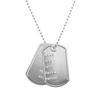 CLISPEED Collier à Plaque D'identité pour Chien en Métal Argenté, Design Authentique Armée, Usage Polyvalent sans Irritation Peau, pour Cosplay et Usage Quotidien