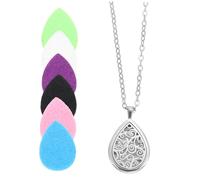 CLISPEED Collier Aromathérapie En Acier Inoxydable 4x3 Cm Pendentif Diffuseur De Cœur, Conçu Pour Garçon Et Filles, à Porter Seul Groupe Lors D'événements Décontractés