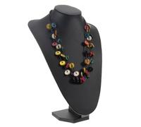 CLISPEED Collier Bohème Coloré Pendentif Tissé Main Rond Bijou En Coquille De Noix Cadeau Pour Femme