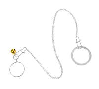 CLISPEED Collier de Cou Acier Inoxydable pour Oiseaux Anneau de Cou avec Cloche pour Perroquets Chaine Entraînement Volant Portable Moyen Résistant et pour Dressage et Liberté Extérieur
