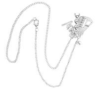 CLISPEED Collier Pendentif Adn Molécule Créatif Métal Argenté Accessoire Cou Femme Présent Professeur Usage Quotidien Style Scientifique