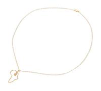 CLISPEED Collier Pendentif Carte Afrique Cœur Design Chaîne Pull Ajourée Bijou Femme Unique