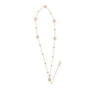 CLISPEED Collier Perles de Simulation avec Fleurs pour Femme Chaîne Accessoire Élégant pour Soirée et Tenue