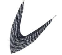 CLISPEED Collier Plastron Ras du Cou en Métal Noir à Paillettes et Pampilles, Bijou Femme Élégant pour Soirée et Fête, Collier Court Style Clavicule, Accessoire Mode