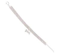 CLISPEED Collier pour Chien Blanc S à Brillant Chaîne Réglable Élégant Accessoire Animal de Compagnie Collerette Luxe pour Petits Chiens