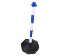 CLISPEED Colonne de Sécurité Remplissable Eau Poteau de Délimitation Résistant Aux Chocs Cône Avertissement Routier Mobile Bleu et Blanc pour Parkings et Zones de Chantier