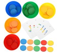 CLISPEED Color Sorting Bowls Toy Set for Early Learning Educational Matching Game to Develop Fine Motor Skills and Color Recognition