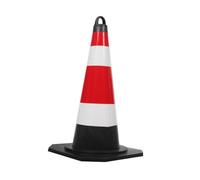 CLISPEED Cône de Circulation Réfléchissant avec Base Stable Barrière de Sécurité Polyvalente pour Chantier Stationnement et Formation Conducteurs