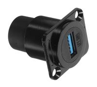 CLISPEED Connecteur USB Femelle pour Montage sur Panneau Transmission Rapide Compatible USB Encastrement Compact Matériau PC et Résistant Aux Rayures