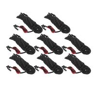 CLISPEED Corde Réfléchissante pour Tente de Camping 4 MM Noire Lot de 8 Cordes Coupe-Vent avec Tendeur Fixation Résistante pour Auvent et Usage Extérieur de Store Sécurisée pour Activités