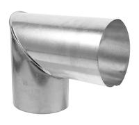 CLISPEED Coude de cheminée de poêle en acier inoxydable argenté - Pièce de rechange facile à remplacer - Fonction anti-déchirure pour tuyau d'aération domestique et accessoires de réchaud de camping