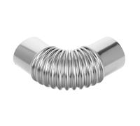 CLISPEED Coude de Tuyau INOX Isolant et Ignifuge pour Poêle de Camping Conduit de Cheminée Résistant Chaleur Accessoire et Compatible Chauffe-Eau