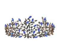 CLISPEED Couronne Baroque en Alliage, Décoration Cheveux Mariage et Anniversaire, Accessoire Noble et Unique pour Coiffure de Mariée